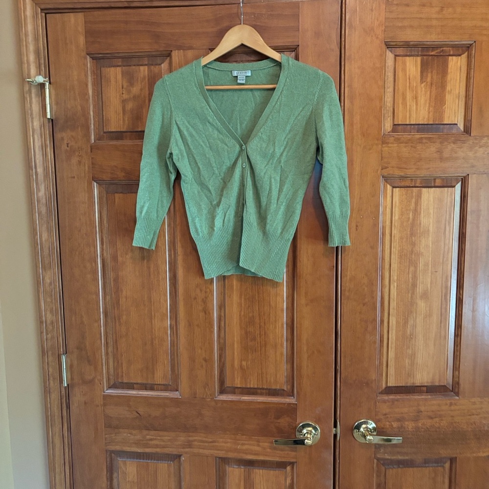 Geneva Green Women's Cardigan Sweater